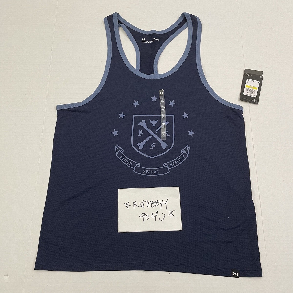 Mens Size M Under Armour Project Rock Blood Sweat Respect Loose
