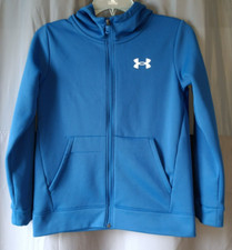 Under Armour Boys Hoodie Size YMD Medium Loose Fit Navy Blue