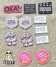 Lot of 13 Fun Quotes and Sayings Iron On Patches Magic