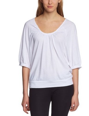 bobi Damen Top Shirt Oberteil Bluse, Weiß, Gr. 34 (XS)