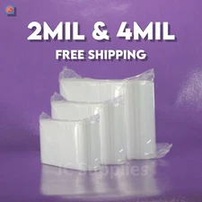 Zip Clear 100 1000 Reclosable Lock 2-Mil 4Mil Plastic Seal 2"-15" Top /Lock Bags