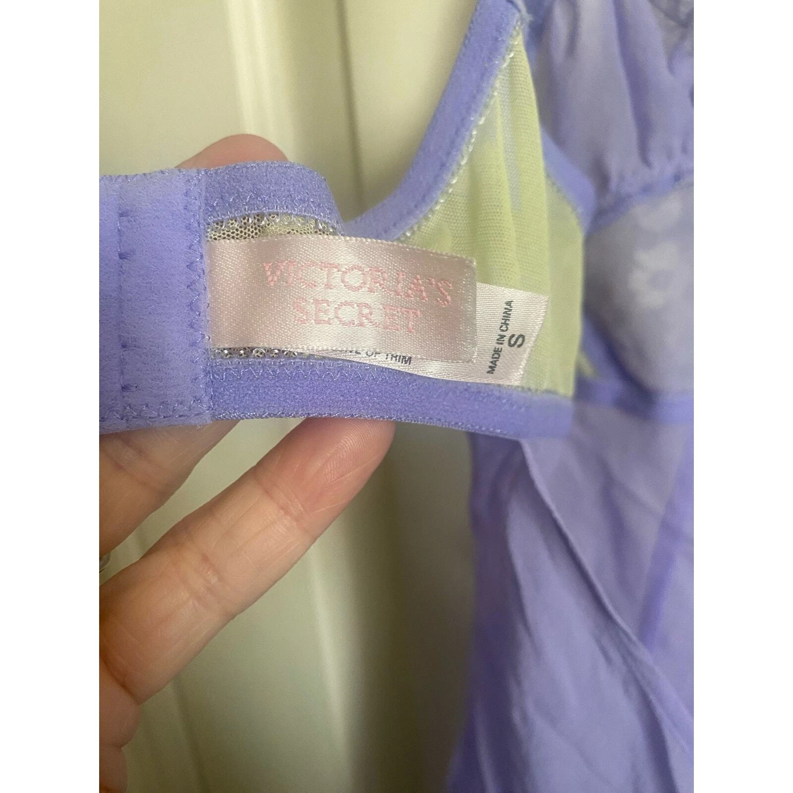 UNDERCOVER Abito slip Victoria’s Secret viola lavanda lilla s piccola damigella seta Parigi