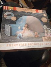 FAO Schwarz Inflatable Dome Princess Toy Tent Measures 78.5" x 50.75" - Read