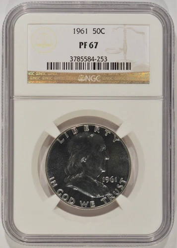 1961 Proof Franklin Silver Half Dollar 50c NGC PF67 3785584-253