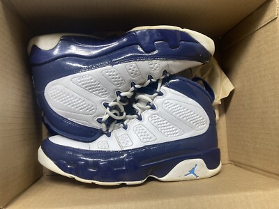 Nike Air Jordan 9 Retro Pearl Blue UNC 2019 Size 9.5 Blue White IX Used Jordan 9 Jordan 9 Retro Pearl Blue UNC 302370-145 Men main image 2