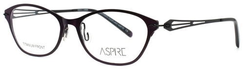 ASPIRE Passionate Eggplant Matte Womens Oval Full Rim Eyeglasses 53-16-140 B:34