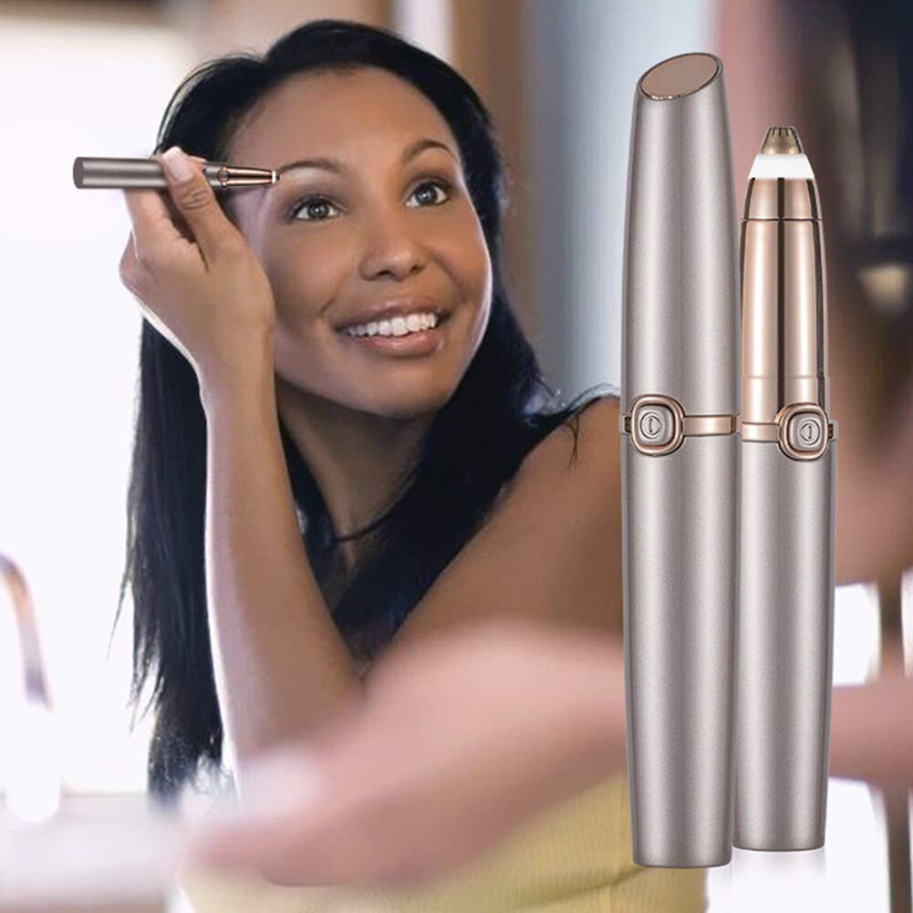 Rasoir de sourcils électrique ergonomique en acier inoxydable