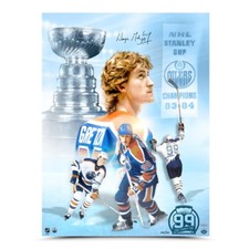 AUTO UDA LE40 WAYNE GRETZKY EDMONTON 1ST CUP/40TH ANN UNFRAMED 30X40 PHOTO