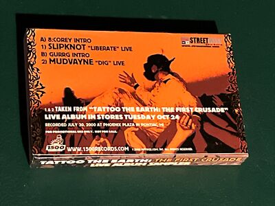 Slipknot Liberate Tattoo Earth Cassette Promotion Tested Working