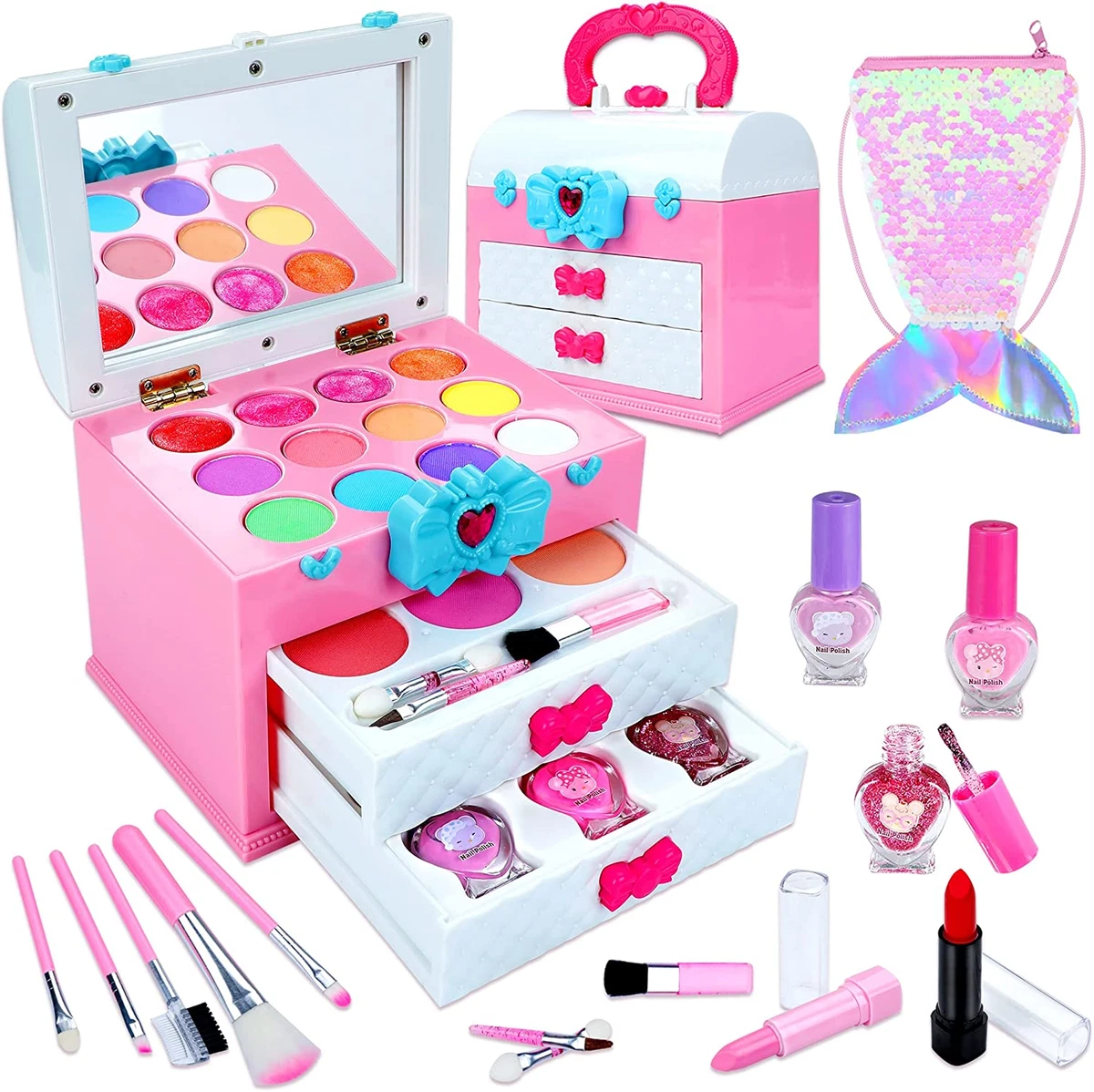 Kids Makeup Sets For Girls, Washable Kids Make Up Kit Girls Toys