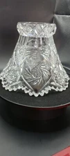 Antique American Brilliant Period Cut Glass Punch Bowl**BASE ONLY** 4-7/8" hi.  