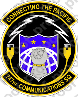 STICKER USAF 747TH COMMUNICATIONS SQUADRON