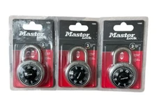 Master Lock 1500D 3/4" Anti Shim Combination Padlock NEW Lot of 3