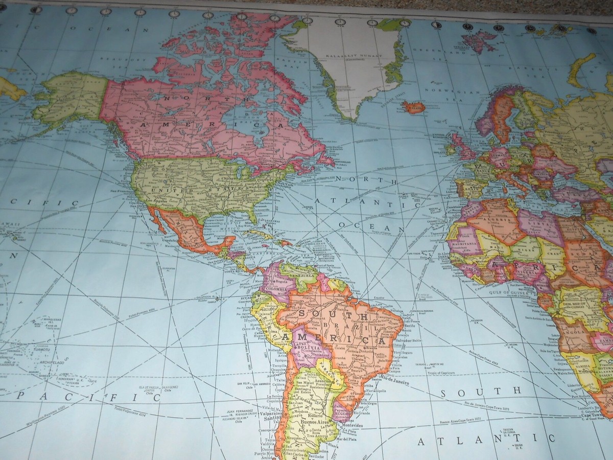 Map of the World 1997 Poster 50x38 HUGE by Colorprint. No Folds | eBay