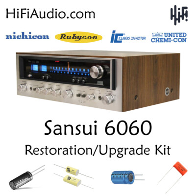 Sansui 6060 rebuild restoration filter Capacitor upgrade Kit repair instructions