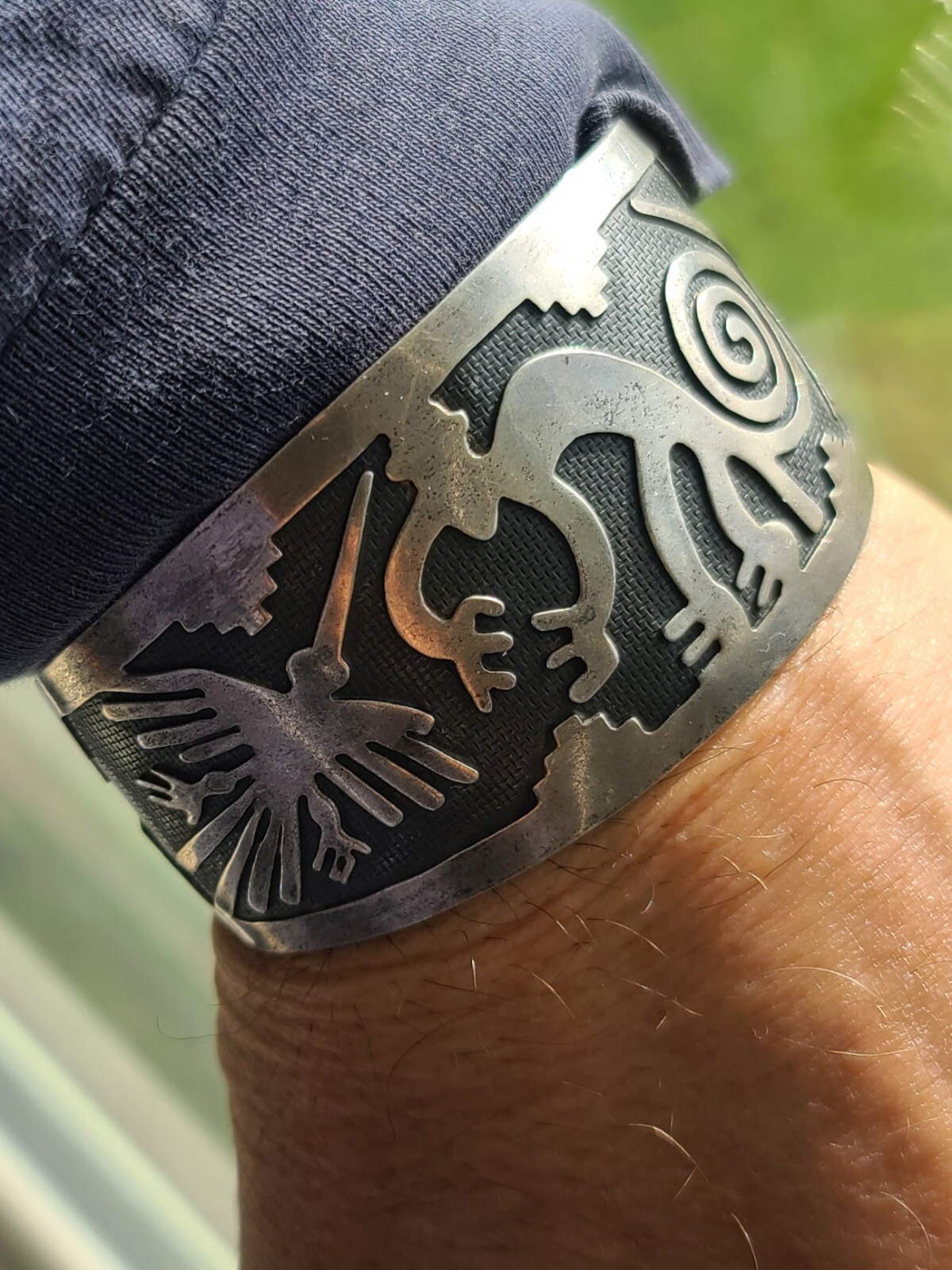 VTG Native Peru Solid 950 Silver Nazca Lines Stor… - image 11