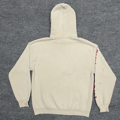 Kanye West X Kid Cudi Sweatshirt Mens Medium Beige Hoodie KSG 