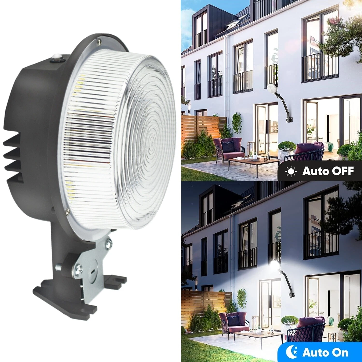 LED Yard Lights 75W-8400LM Dusk to Dawn Daylight Outdoor Security Area Lights
