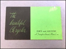 1946 Chrysler Town & Country Vintage Car Sales Brochure - Convertible