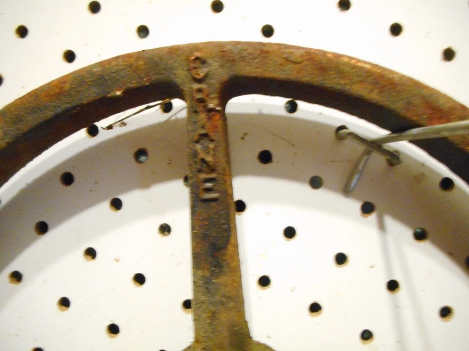 12 INCH 4 SPOKE VALVE HANDLE 1 13/16 HEX CENTER HOLE CRANE OPEN ARROW - Image 3 of 4