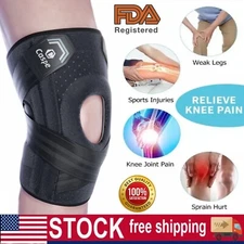 Caspe Knee Brace Support Stabilizer Patella Adjustable Knee Wrap for Arthritis