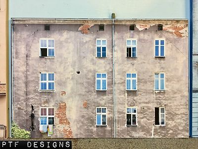 S Scale Scratch Built ''APARTMENT #3'' Building Front Flat MTH Lionel NEW!