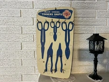 Original Antique Vintage Belknap Blue Grass Tinners Snips  Advertising Rack