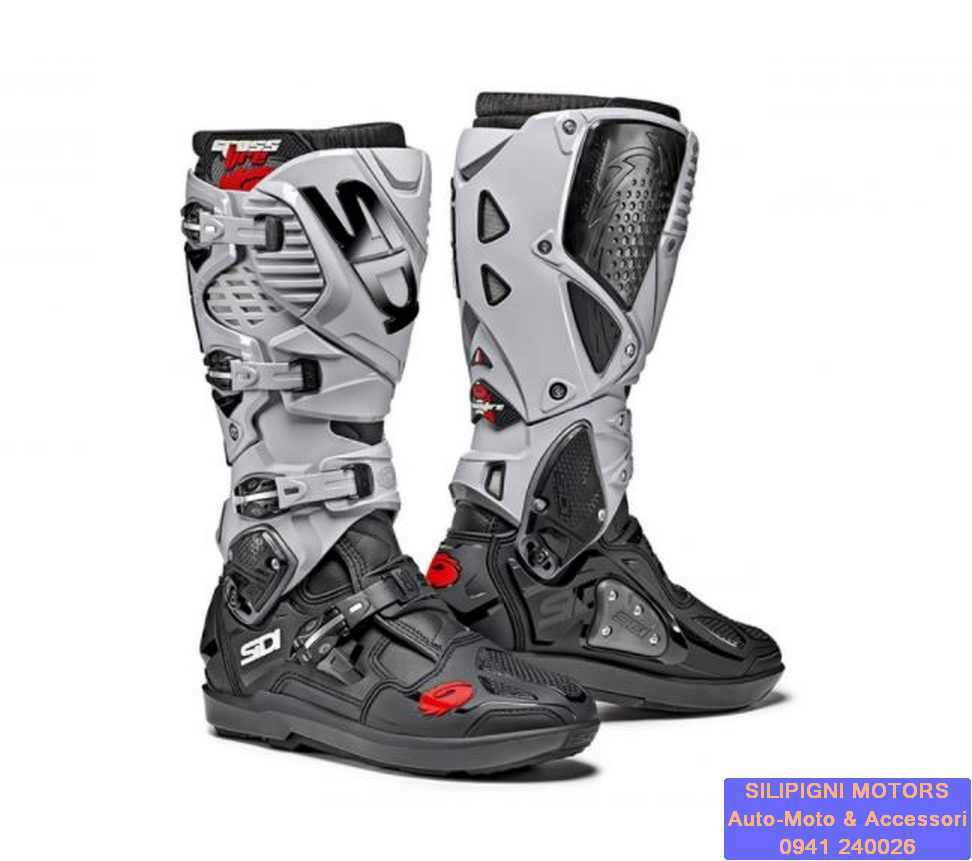 SIDI CROSSFIRE 3 SRS NERO/CENERE Stivali Moto Cross Enduro Off Road