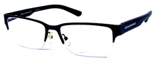 ARMANI EXCHANGE AX1014 6063 Black Matte Half Rimless Eyeglasses Frame 53-17-145