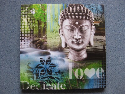 Leinwandbild Buddha - Hope, Happiness, Love Wanddeko Art Wandbild Buddhismus 