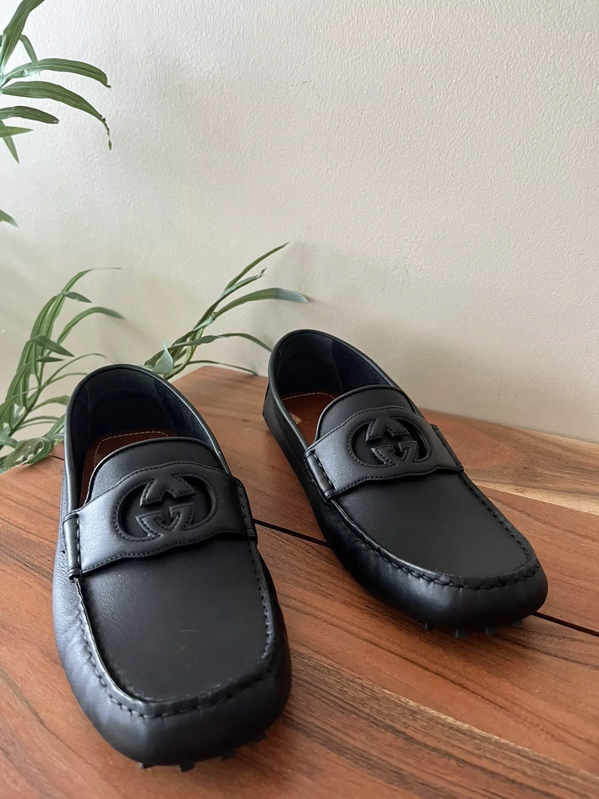 NOUVELLES CHAUSSURES MOCASSINS HOMME INTEROCKING G ENTEROCKING G TAILLE 7/US 7,5