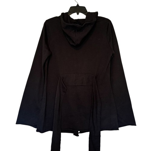 Y2K Lucky Brand women's size small S lotus belted open hooded cardigan jacket - Picture 3 of 7