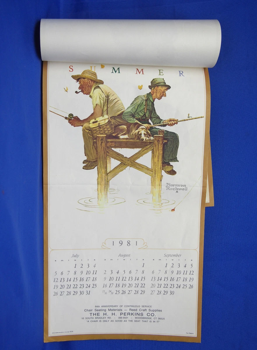 Vintage 1981 Norman Rockwell Calendar of four Seasons | eBay