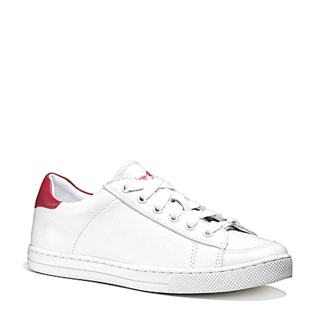 red coach tennis shoes