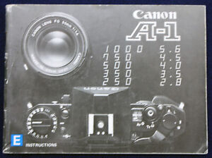 Camera manual instruction Book for Canon A-1 AE-1 T50 T70 product guide