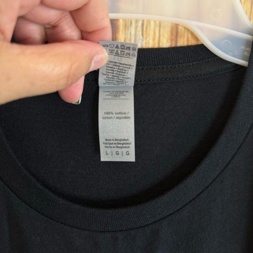 Camiseta negra Gildan unisex manga corta cuello redondo talla grande - Imagen 6 de 6
