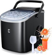 Ice Maker Countertop, Portable Ice Machine 9 Cubes in 6 Mins, 26 Lbs in 24 Hrs,