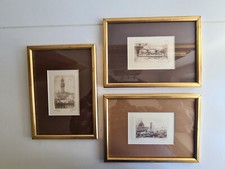 3 acqueforti su Firenze incorniciate originali numerate e firmate Andrea Ricceri
