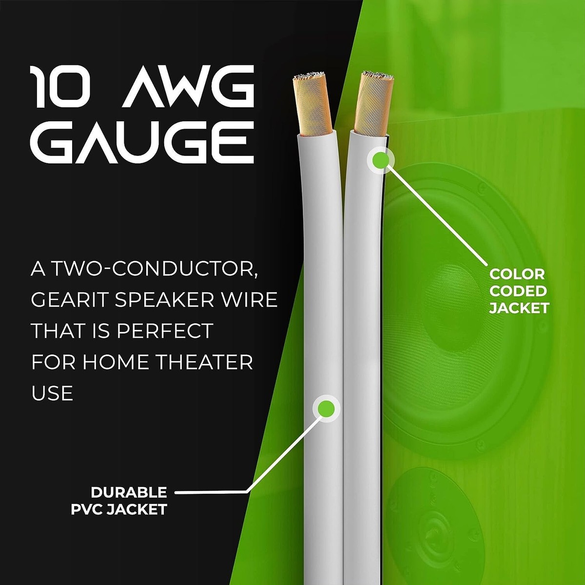 Speaker Wire Gauge Thickness 12 Gauge Elite Series (OFC) Car Audio