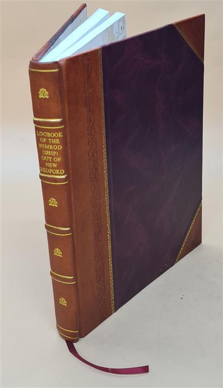 Nimrod Logbook New Bedford MA Mastered Leather Bound