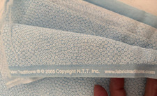 Vtg 1 1/2 Yd 44X54 FABRIC TRADITIONS Blue All Over Tiny Dot CALICO Cotton QUILT