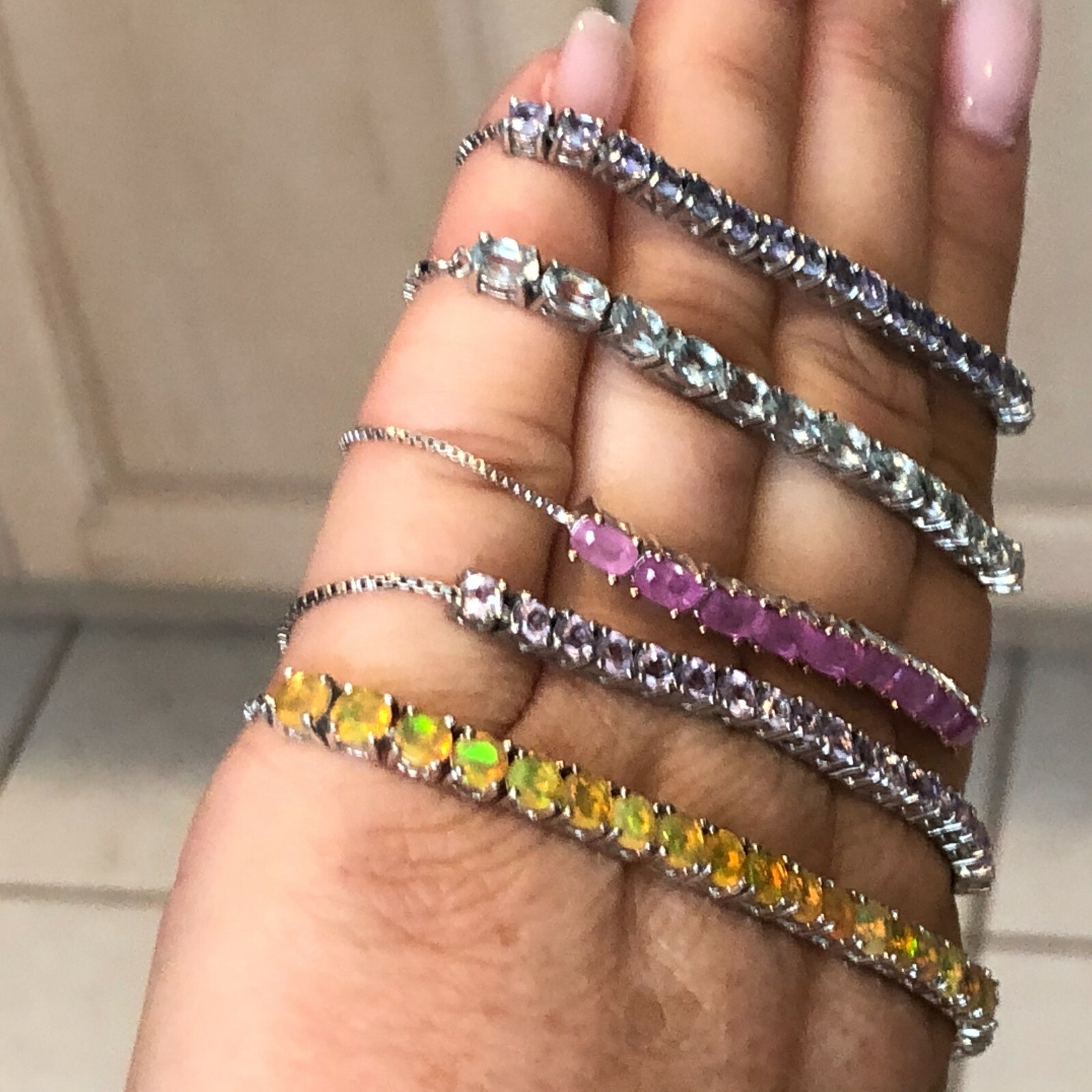 Five Sterling Silver Gemstone Adjustable Bolo Bra… - image 10