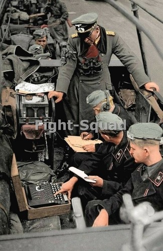 WW2 Picture Photo German soldiers enciphering message Enigma Cipher ...