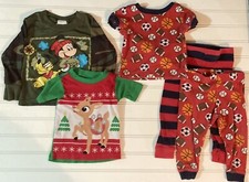 5 Piece Bundle Baby Clothes Pajamas 12 Months Short  Long Sleeve Pants Spring