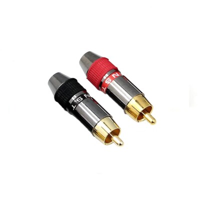 Plastra Frontale A Muro MSG 2x RCA Phono - Non Saldata - Nero Opaco