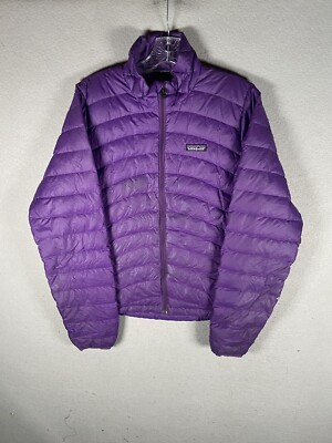 PATAGONIA Womens Sz SMALL Down Sweater Jacket PURPLE