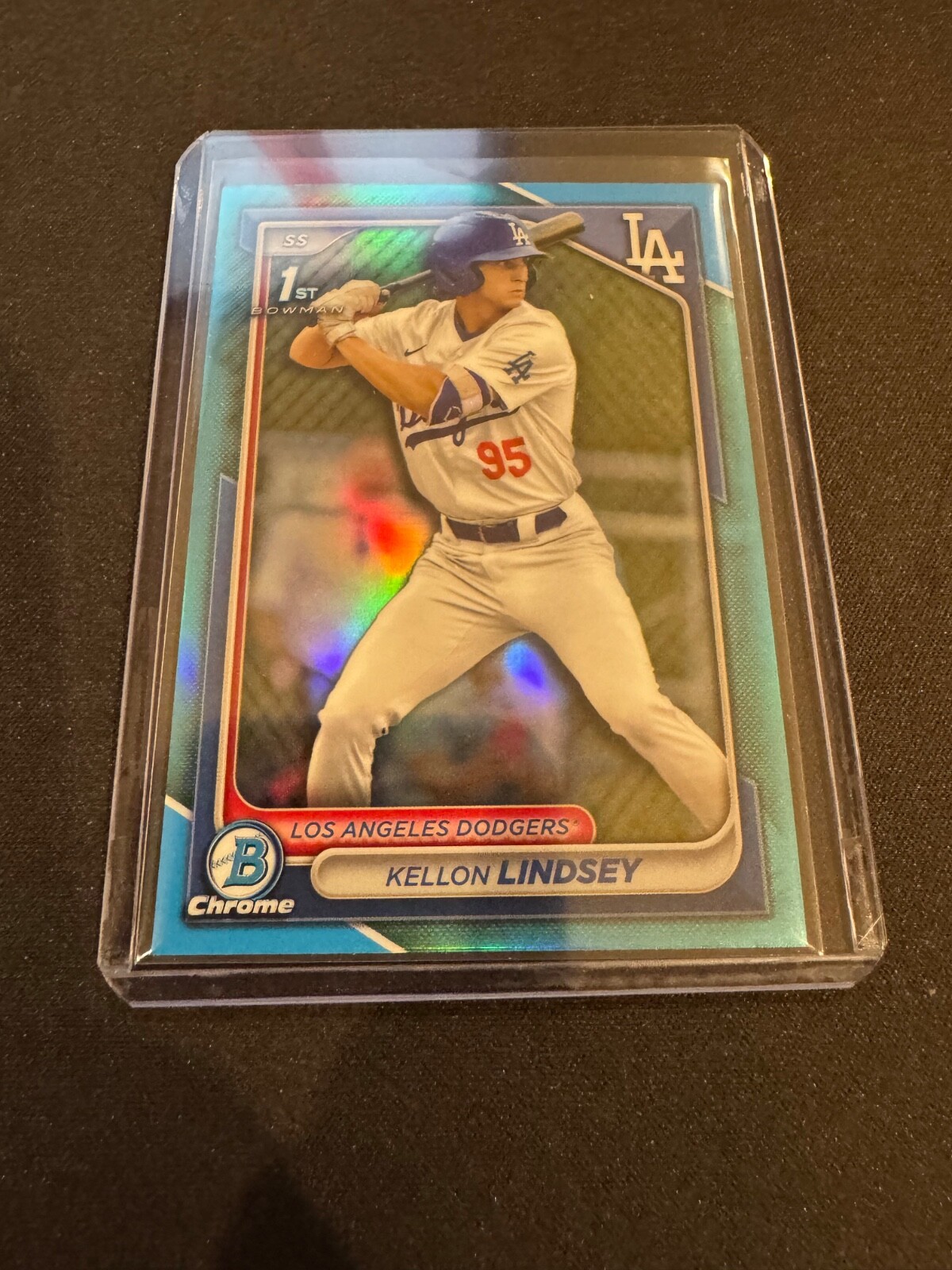 2024 Bowman Chrome 1st Kellon Lindsey Sky Blue Refractor