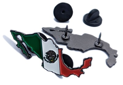 Mexico Pin For Caps Clothing Enamel Badge Mexican Flag pin Map of Mexico Pin
