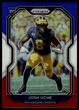 2020 Panini Prizm  Red White Blue #369 Josh Uche New England Patriots Rookie