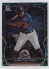 2023 Bowman Draft Chrome Aqua Lunar Crater Refractor Daiverson Gutierrez 4f5